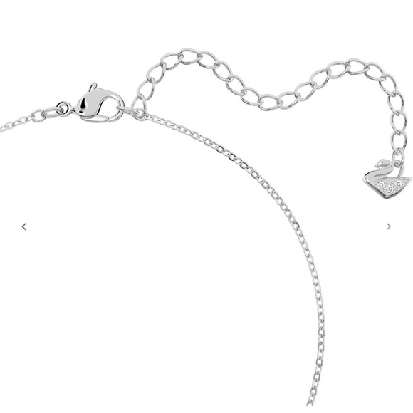 Swarovski Silver Necklace with Circular Crystal Pendant - Picture 4 of 4